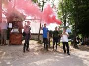 I fumogeni tricolori degli Escursionisti-Foto Francescutti