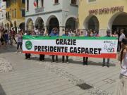 Lo striscione per Gasparet-Foto di Francescutti Giovanni