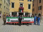 Lo striscione per Gasparet-Foto di Francescutti Giovanni