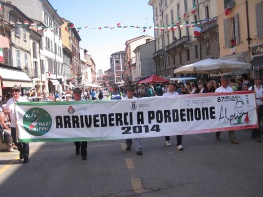 Striscione Arrivederci a Pordenone-Arch. G.Francescutti