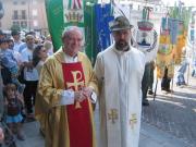 Mons. Basilio Danelon e il Cap. Albino D'Orlandi - (Foto Arch. Francescutti)