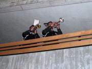 Le due trombe soliste al concerto nel Teatro Pasolini-Arch.: G.Francescutti